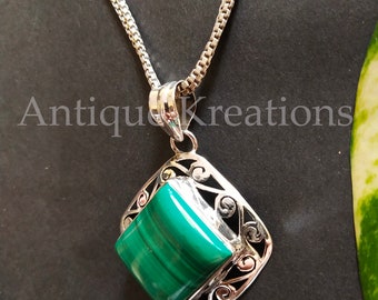 Collana a rondelle di Malachite Sintetica - Collane Malachite Collana a rondelle di Malachite Sintetica - Collane Malachite