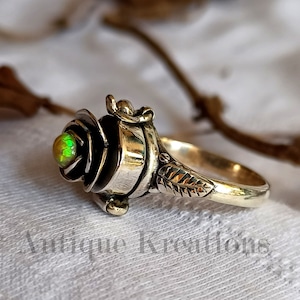 Ashes Ring, 925 Silver Ring, Opal Ring, Urn Pendant, Custom Cremation Ring, Personalized Ring, Ashes Holder Ring, Keepsake Ring, Flower Ring