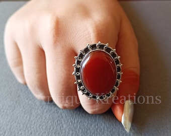 Big Red Copper and Carnelian Ring Big Red Copper and Carnelian Ring
