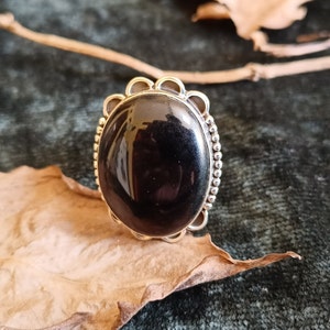 Black Onyx Ring, 925 Sterling Silver Ring, Artisan Designer Ring, December Birthstone Ring, Gift For Her, Anniversary Gifts, Wedding Gifts