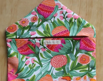 Peg bag made from Kirsten Katz 'Gum Blossoms' fabric