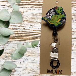 Nurse Badge Reel- Dinosaur #4