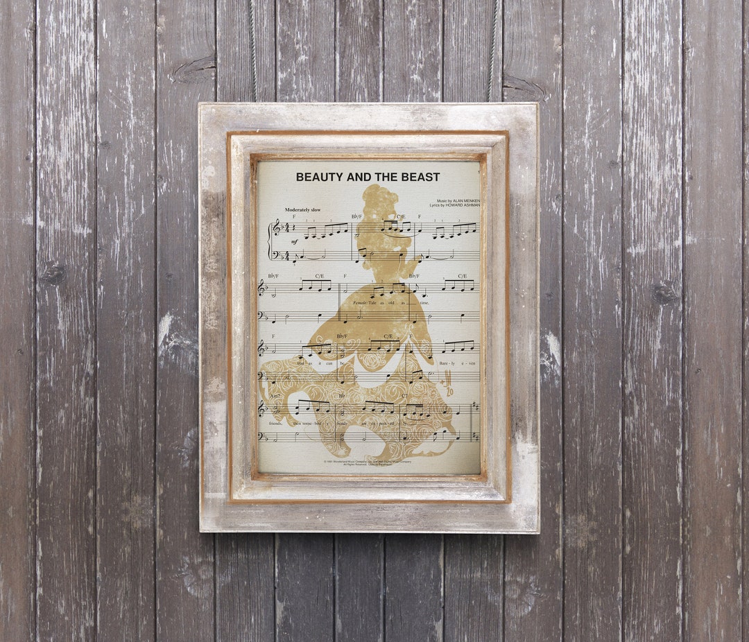 Belle Sheet Music Art, Disney, Disney Print Sheet Music Art, Beauty and ...