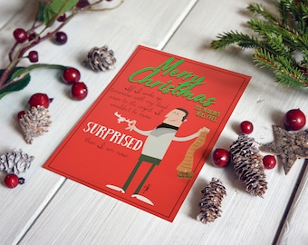 Printable Christmas Cards, Christmas Vacation, Cousin Eddie, Christmas Card, Art Print, Christmas Movie, Holiday, Cards, Retro, Digital
