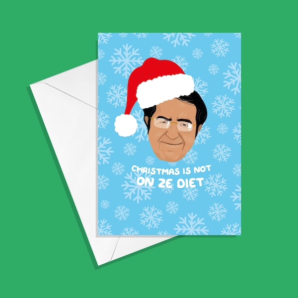 My 600lb Life Greetings Card - Dr Now - Christmas Is Not on Ze Diet - Christmas Card Santa Funny Card Reality TV