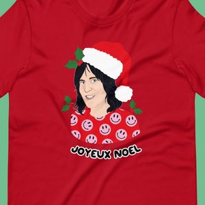 Noel Fielding Christmas Cotton T Shirt - Joyeux Noel - GBBO - Great British Bake Off Baking Show - Santa Stocking Filler