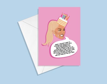 Erika Jayne Girardi - Tom's House Was Broken Into - Real Housewives of Beverly Hills Greetings Card RHOBH Funny Birthday Meme