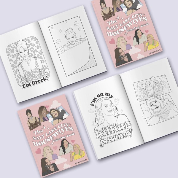 Libro para colorear para adultos de las amas de casa de Salt Lake City - Real Housewives RHOSLC