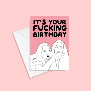 Taylor Kyle - C'est votre putain d'anniversaire - Carte d'anniversaire - Vraies femmes au foyer de Beverly Hills RHOBH Woman Yelling At Cat meme