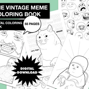 DIGITAL DOWNLOAD The Vintage Meme Coloring Book