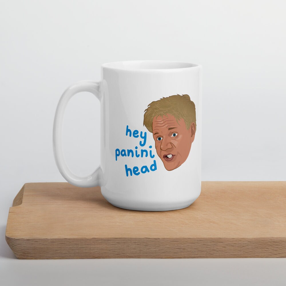Gordon Ramsay Gift Mugs Hey Panini Head Hells Kitchen Meme Hotel