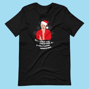 Maglietta natalizia in cotone di Paul Hollywood - Hollywood Handshake - GBBO - Great British Bake Off Baking Show - Regalo di Natale per Babbo Natale