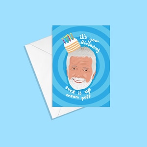 Carte de voeux d'anniversaire sous le pont - Captain Lee - C'est votre anniversaire, sucez un chou à la crème