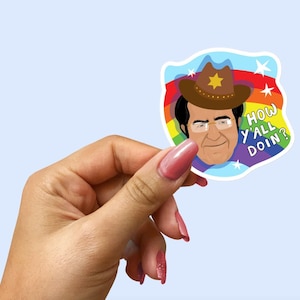 Dr Nowzaradan Vinyl Laptop Sticker - Dr Now - How Y&#39;all Doin? - My 600 lb Life - Trash TV - Funny Gift - Rainbow LGBTQ