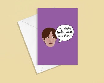 90 Day Fiance Greetings Card - Jihoon - My Whole Family Anal Is So Clean