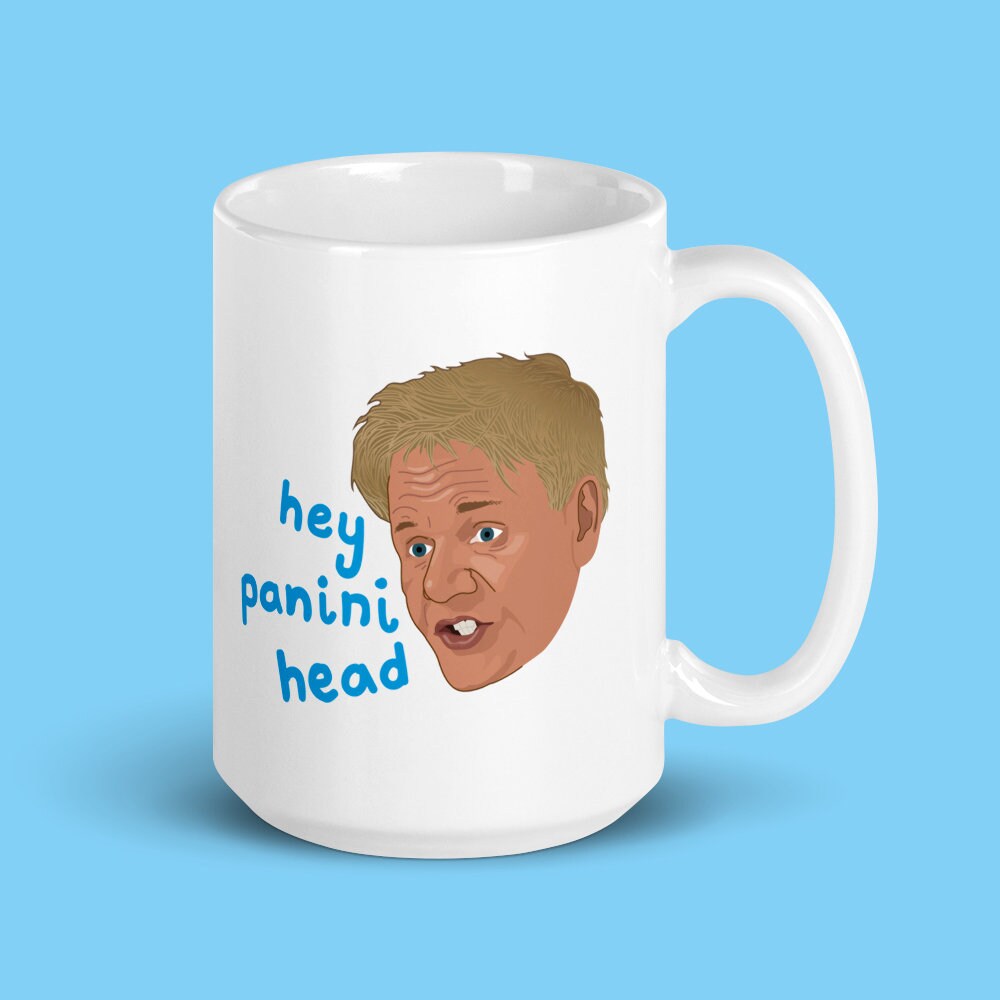 Gordon Ramsay Gift Mugs Hey Panini Head Hells Kitchen Meme Hotel