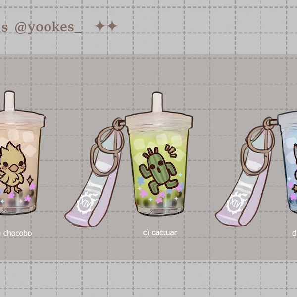 Chaveiros Minions Boba FFXIV