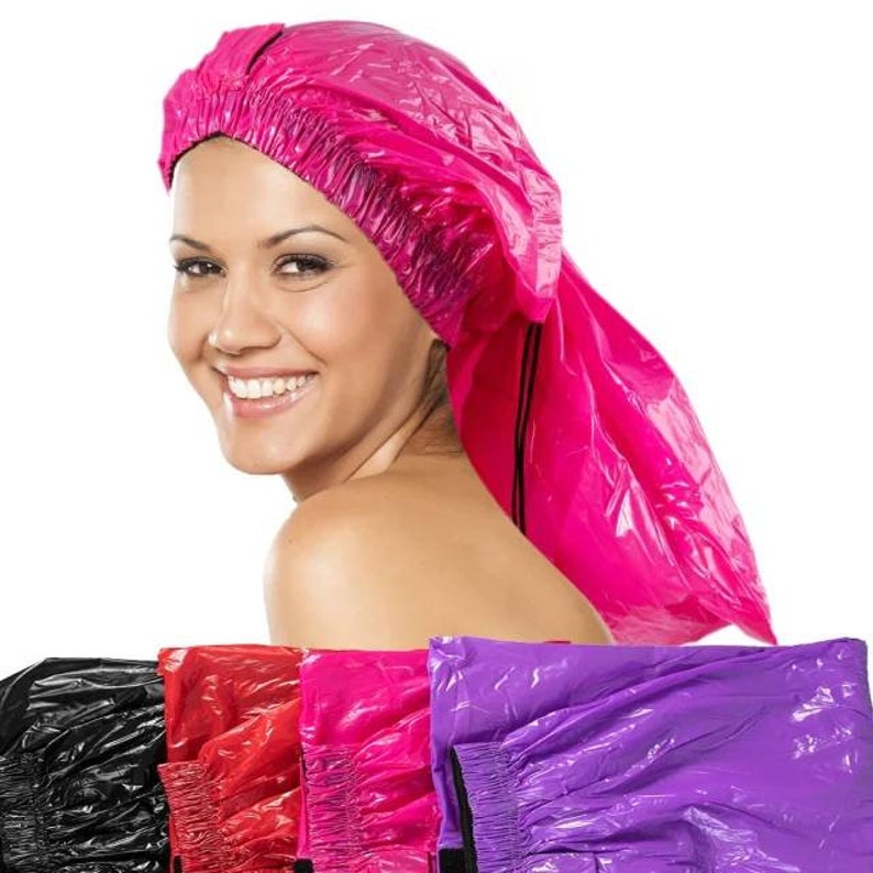 Long Adjustable Braids Waterproof Shower Cap Jumbo Long Waterproof