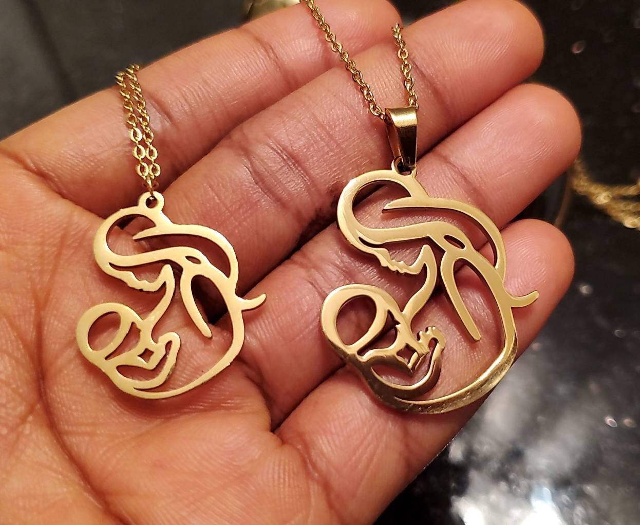 Buy Breastfeeding Mom Necklace Mom Suckle Baby Pendant Charm