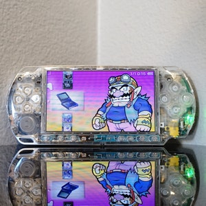 Sony PSP 3000 Custom Clear Shell Console | 128GB Fully Modded with Games and Emulators | New Shell + Buttons | Working UMD | CFW 6.61