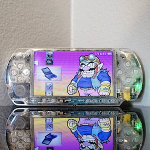 Sony PSP 3000 Custom Clear Shell Console | 128GB Fully Modded with Games and Emulators | New Shell + Buttons | Working UMD | CFW 6.61