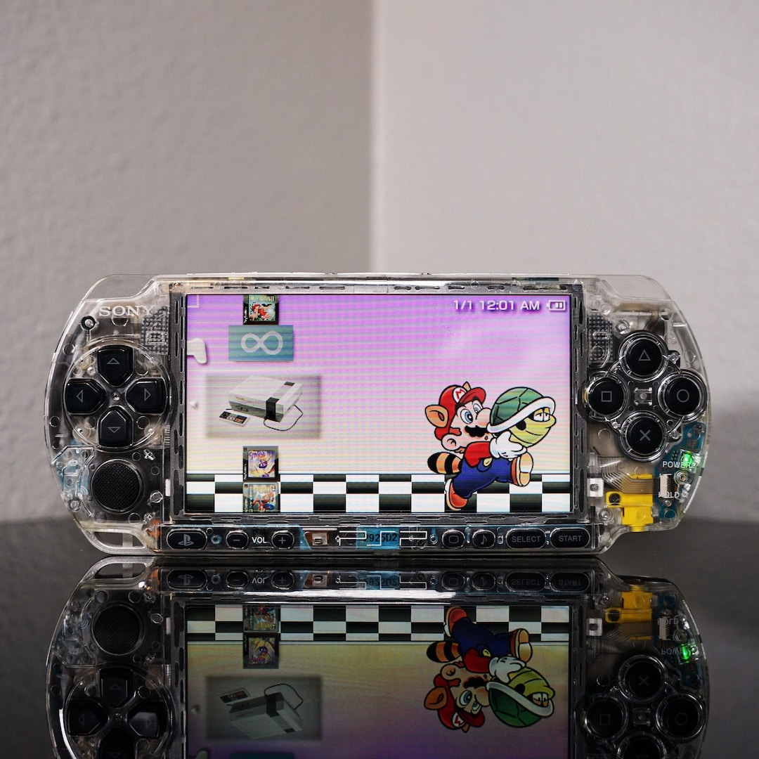 Sony PSP 3000 Custom Clear Shell Console 128GB Fully Modded Etsy Canada