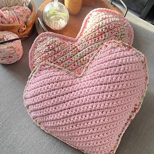 Padrão de Crochê, Padrão de Almofada de Coração de Crochê, Almofada de Coração de Amiguruni, Padrão, Padrão Fácil, Amigurumi, Dia dos Namorados, Pdf, Presente de Crochê