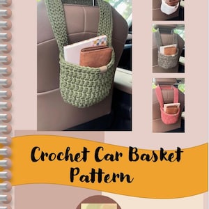 How to crochet a car basket, Crochet Pattern PDF, Crochet car decor, car accesorie boho, car basket crochet pattern, hanging car decor, DIY image 2