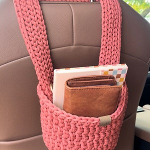 How to crochet a car basket, Crochet Pattern PDF, Crochet car decor, car accesorie boho, car basket crochet pattern, hanging car decor, DIY image 4