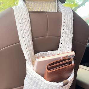 How to crochet a car basket, Crochet Pattern PDF, Crochet car decor, car accesorie boho, car basket crochet pattern, hanging car decor, DIY image 5