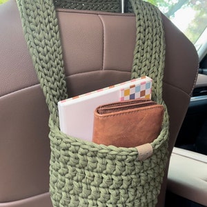 How to crochet a car basket, Crochet Pattern PDF, Crochet car decor, car accesorie boho, car basket crochet pattern, hanging car decor, DIY image 3