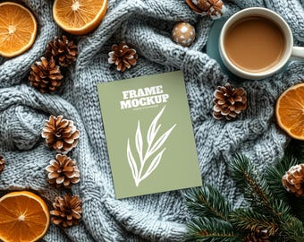 Holiday Invitation Mockup, Christmas Card Mockup, Card Mock Up, Stationery Mockup, Greeting Card Mockup, Christmas invitation, PSD PNG
