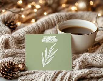 Holiday Invitation Mockup, Christmas Card Mockup, Card Mock Up, Stationery Mockup, Greeting Card Mockup, Christmas invitation, PSD PNG