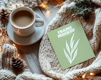 Holiday Invitation Mockup, Christmas Card Mockup, Card Mock Up, Stationery Mockup, Greeting Card Mockup, Christmas invitation, PSD PNG