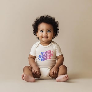Baby Onesie Mockup, Gildan Cotton White Infant Bodysuit Mock up, Baby Model Mock up, Child Lifestyle Blank Bodysuit Mockup Template