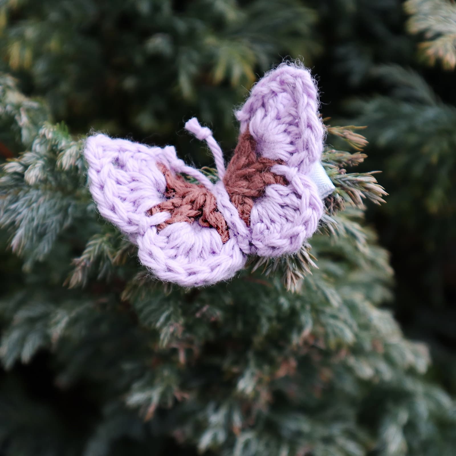 3D Crochet Butterfly Hair clip Handmade | Etsy