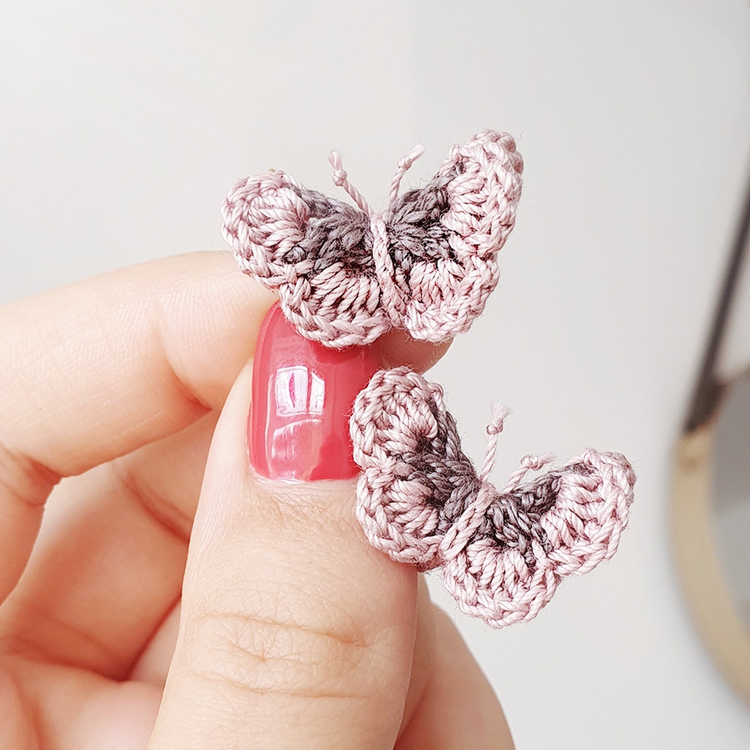 Crochet Butterfly Earrings handmade Etsy Denmark