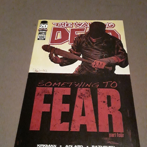 The Walking Dead #100 comic. 1st print. First appearance of Negan and death of Glenn.