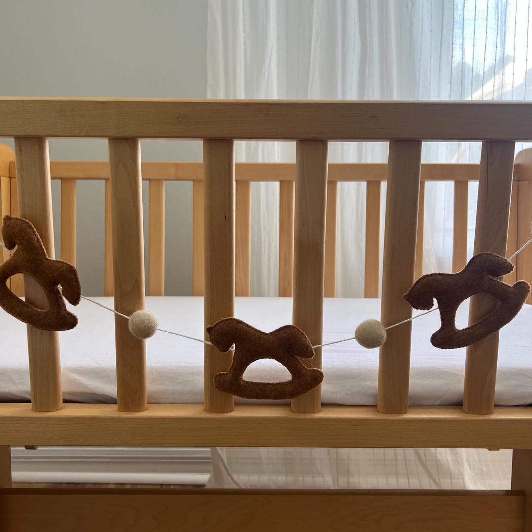 Felt Rocking Horse Garland, Vintage Nursery Decor (40 In) - Etsy