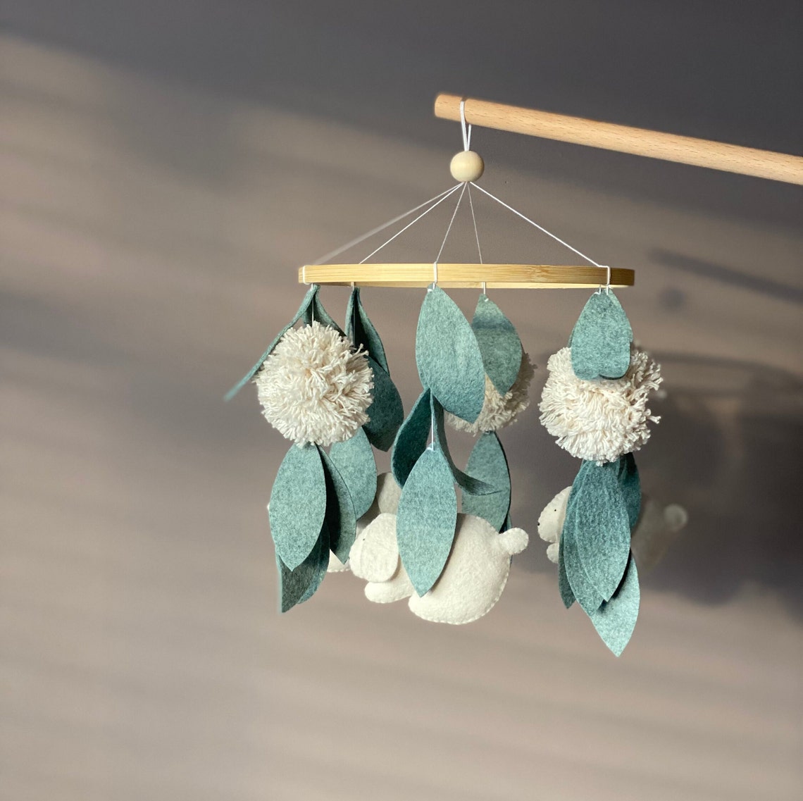 Nursery Mobile Baby Mobile Natural Baby Mobile Greenery Mobile Etsy