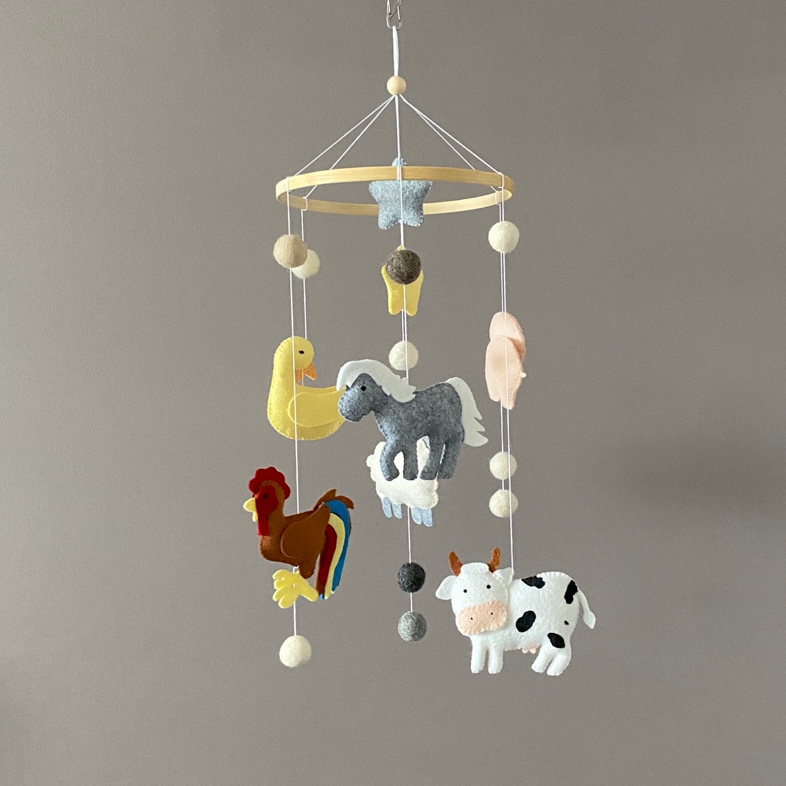 Cow Mobile Baby Mobile Crib Mobile Baby Gift Farm Animals Etsy