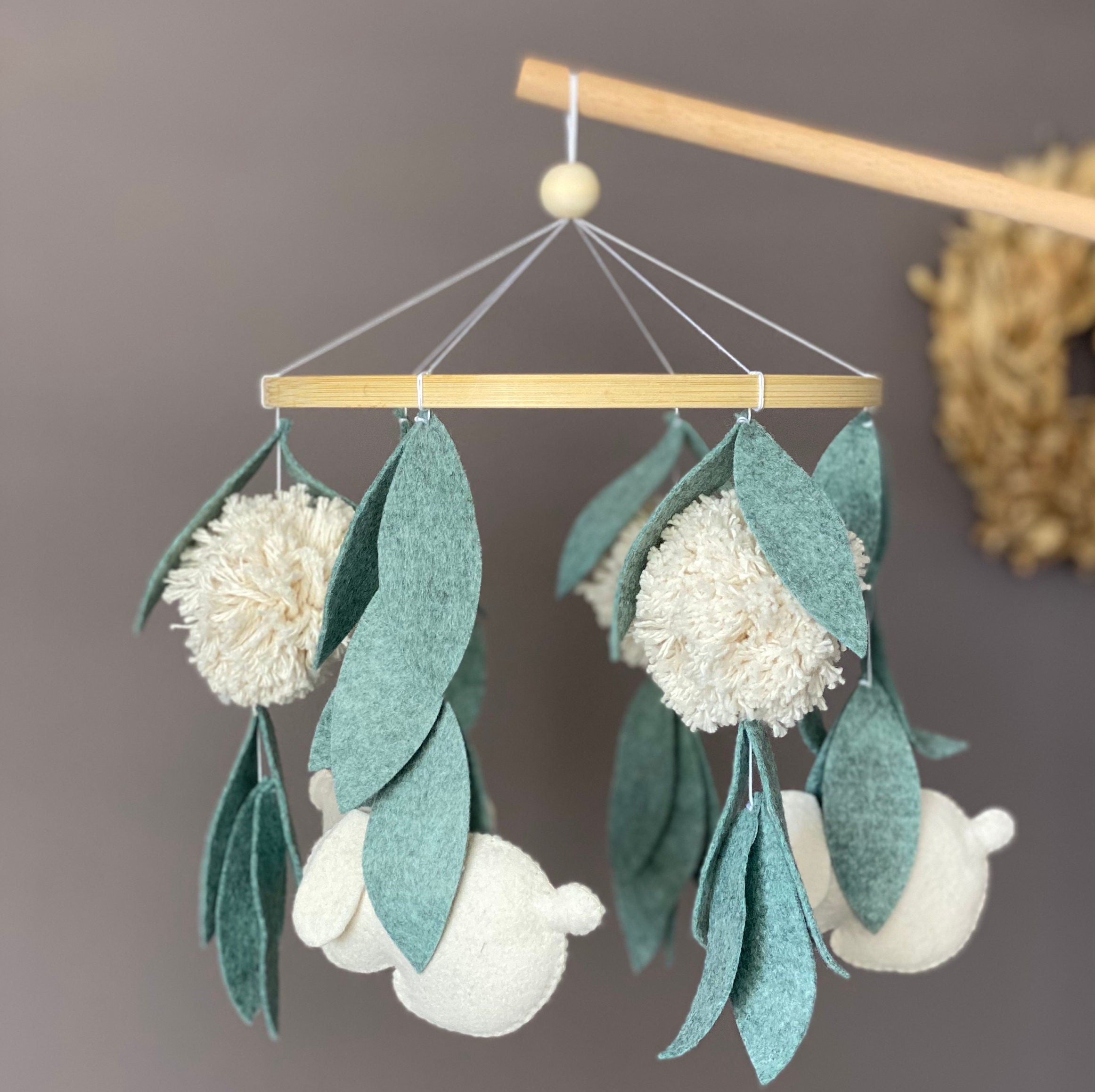 Nursery Mobile Baby Mobile Natural Baby Mobile Greenery Mobile Etsy