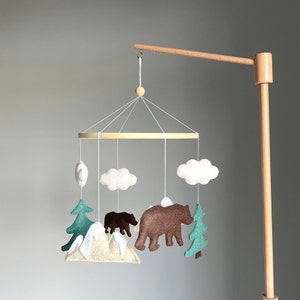 Bear Mountains Baby Mobile Nursery,Forest Mobile Baby Room,Woodland Crib Mobile,Baby Mobile Woodland,Wild Forest Animal Baby Mobile Cot Baby image 8