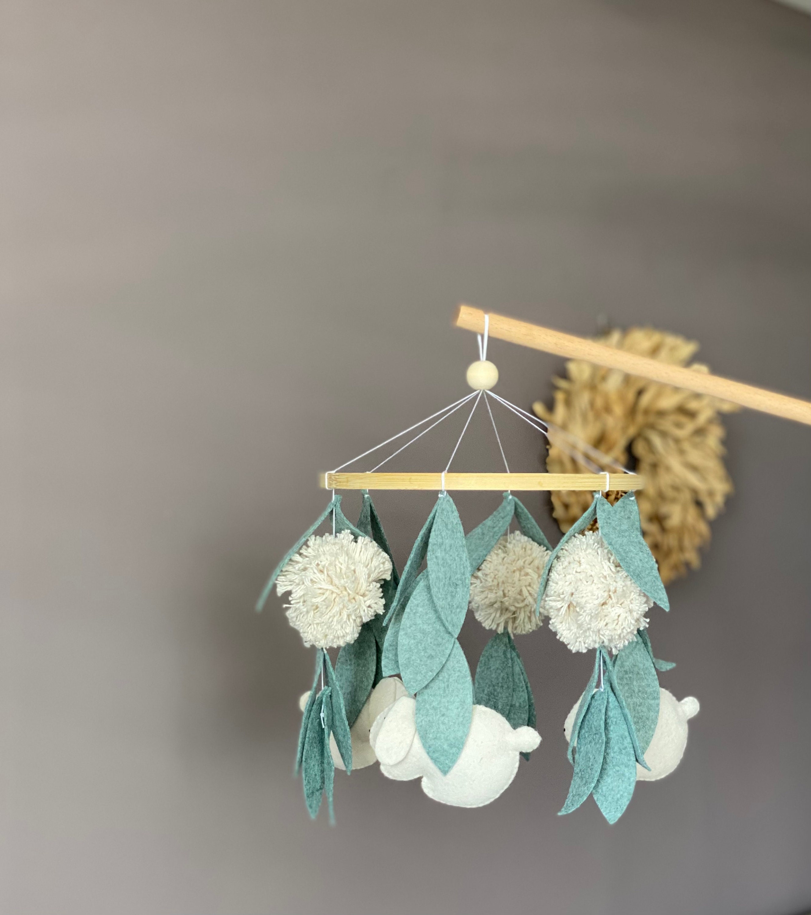 Nursery Mobile Baby Mobile Natural Baby Mobile Greenery Mobile Etsy