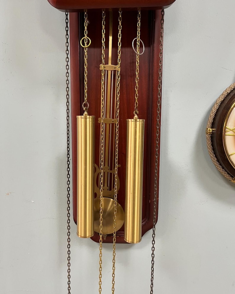 Antique German Wall Clock With Chain Wind and Gong Chime | 80x27 Cm ...