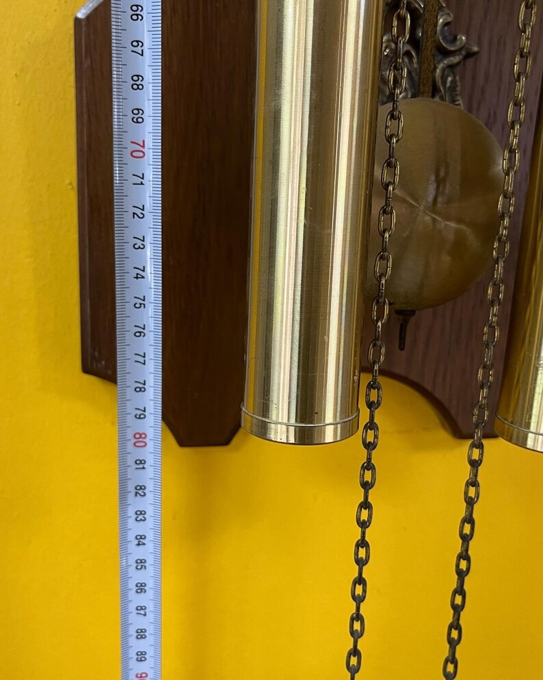 Antique German Wall Clock With Chain Wind and Gong Chime | 80x27 Cm ...