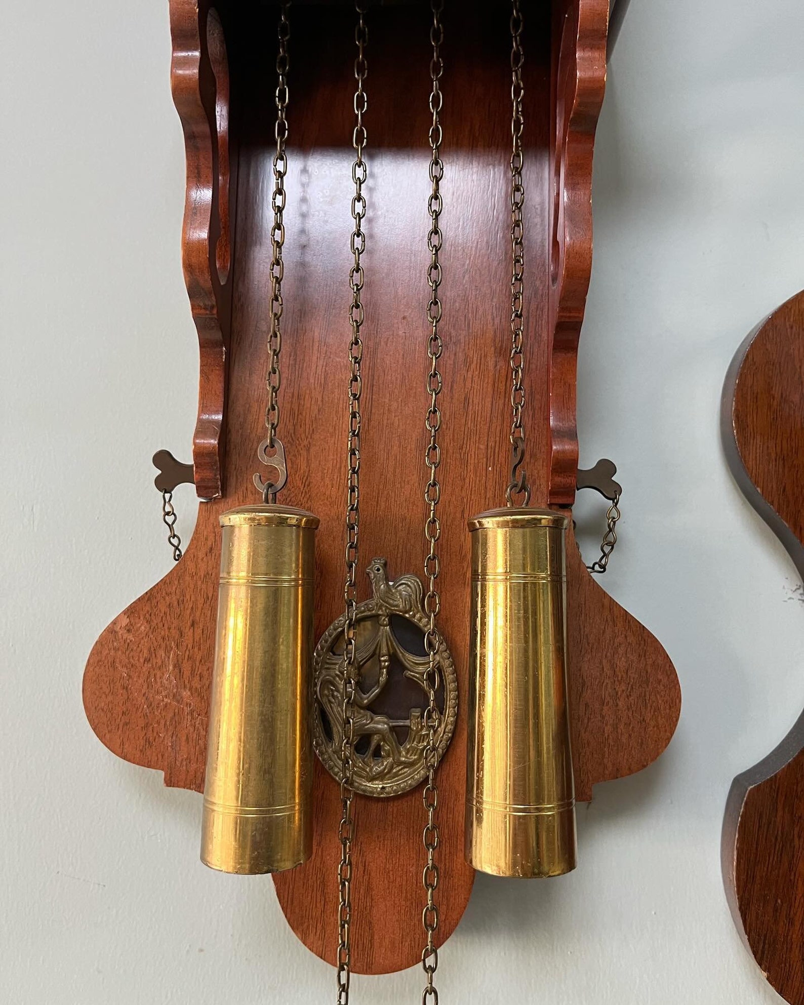 Antique Dutch Wall Clock With Chain Wind and Gong Chime | 70x20 Cm ...
