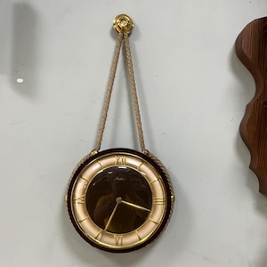 Antique German Wall Clock with Chain Wind and Gong Chime | 80x27 cm | Collectible Vintage Timepiece