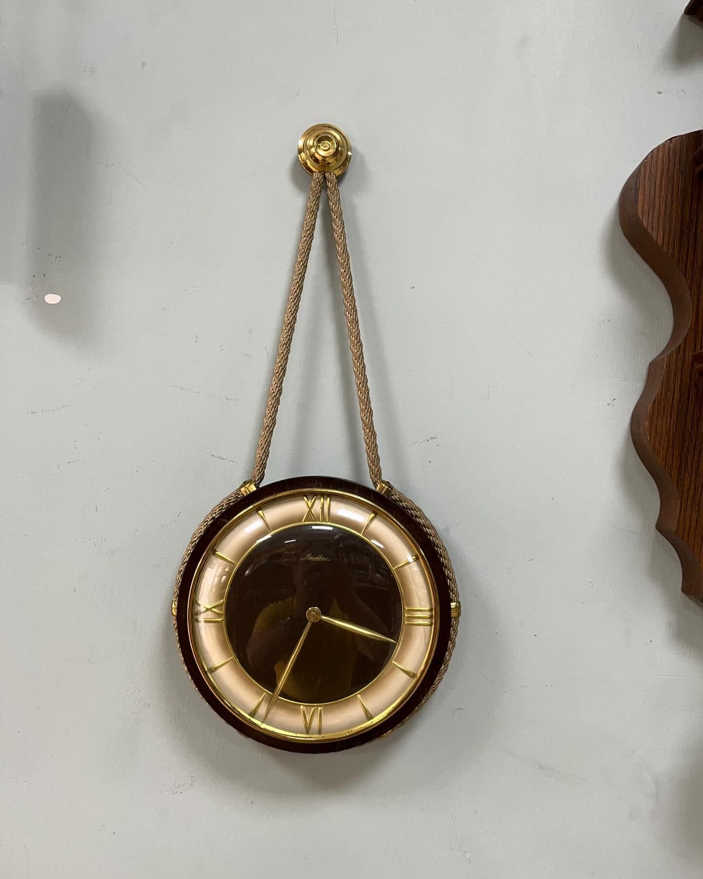 Antique German Wall Clock With Chain Wind and Gong Chime | 80x27 Cm ...