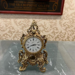 Antique Schmid Brass Pendulum Table Clock | Flawless Condition
